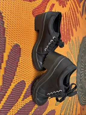 Jeffrey Campbell Black Low-Top Canvas Lace-Up Sneakers